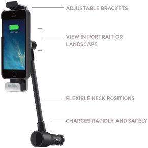 Car Navigation + Charge Mount for iPhone 5/5s